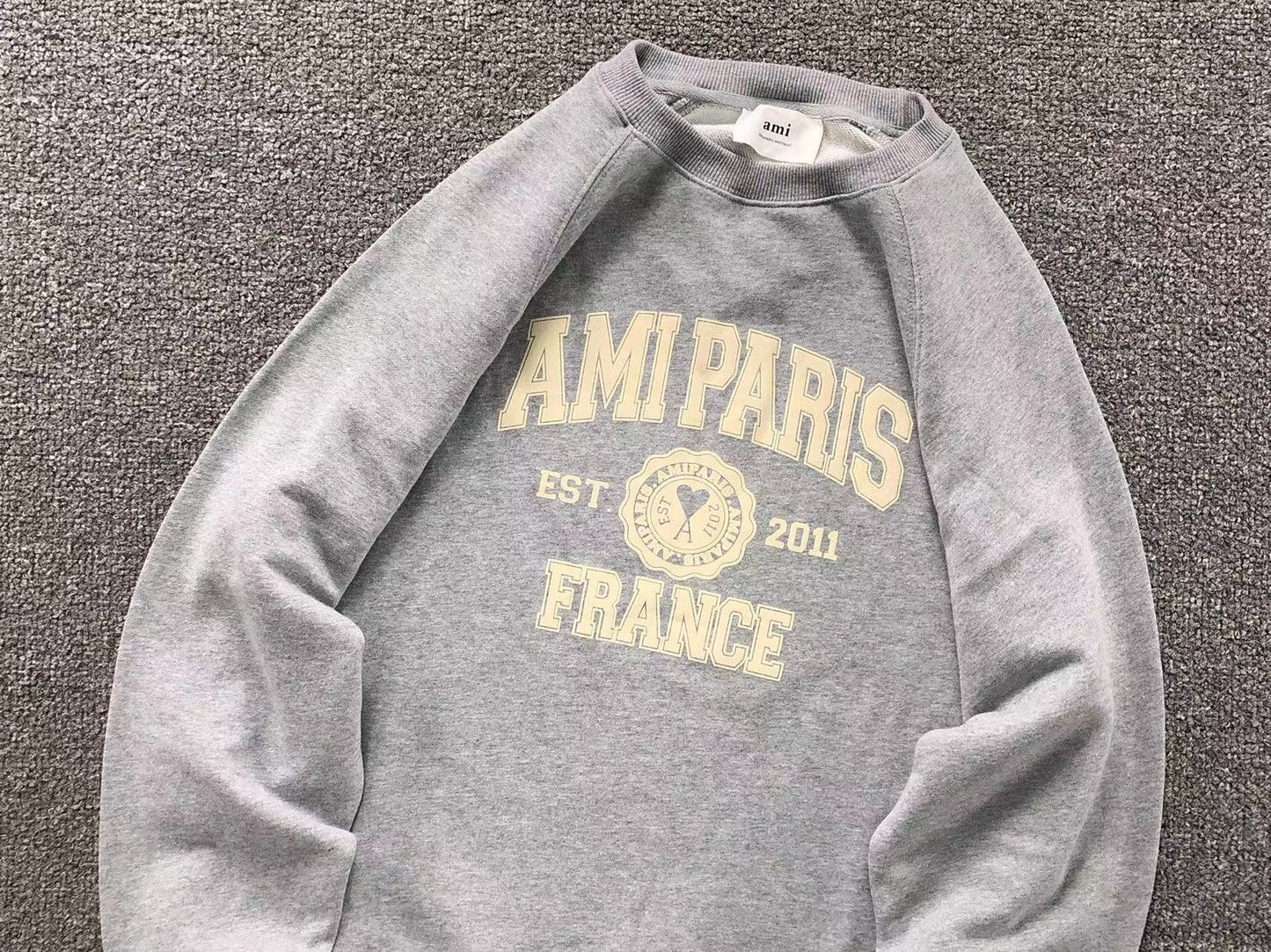 Moletom AMI Paris Varsity Logo Crewneck