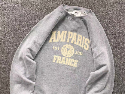 Moletom AMI Paris Varsity Logo Crewneck