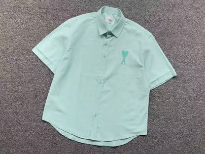 Camisa AMI Paris Tonal Big Heart Short Sleeve Shirt