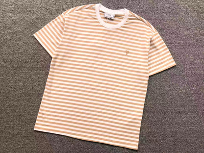 Camiseta AMI Paris Classic Heart Striped Tee