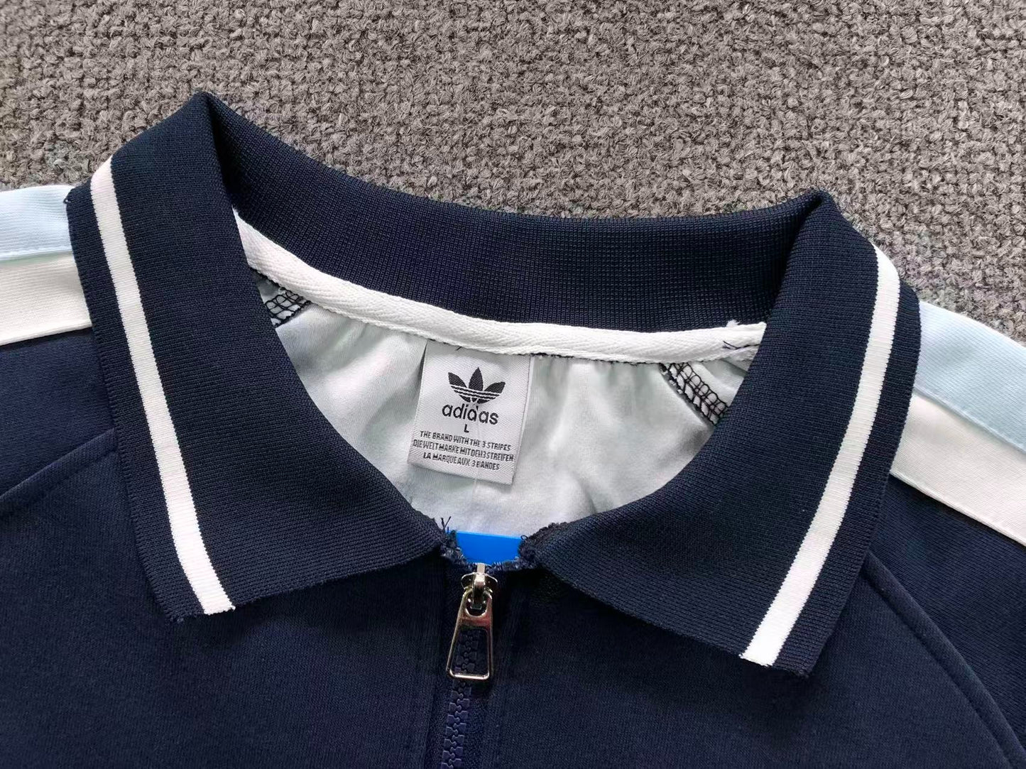 Moletom Adidas Originals Half Zip Vintage Stripes