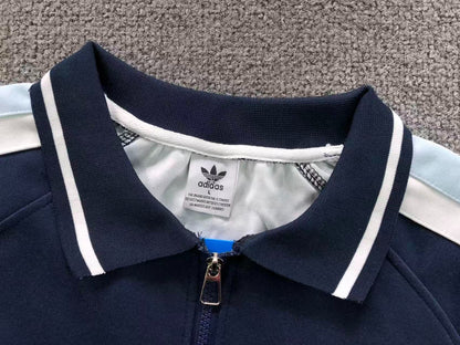 Moletom Adidas Originals Half Zip Vintage Stripes