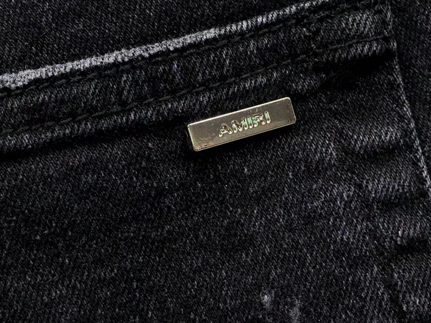 Calça AMIRI Star Logo Black Denim