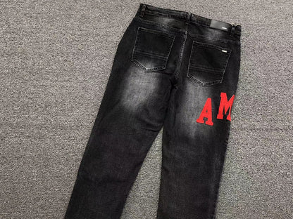 Calça AMIRI Signature Red Logo Jeans