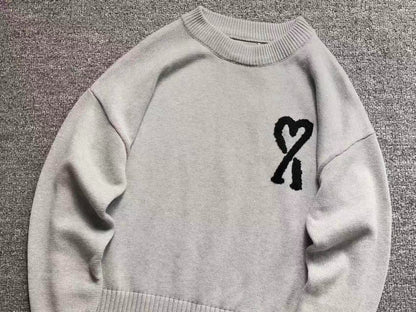 Suéter AMI Paris Logo Coração Essential