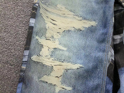 Calça Acne Studios Layered Flannel Denim