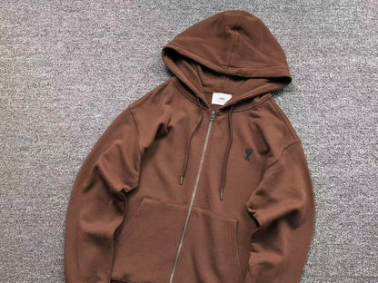 Moletom AMI Paris Ami de Cœur Zip Hoodie