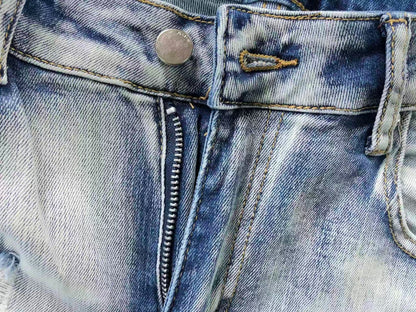 Calça AMIRI Ice Blue Patch Denim