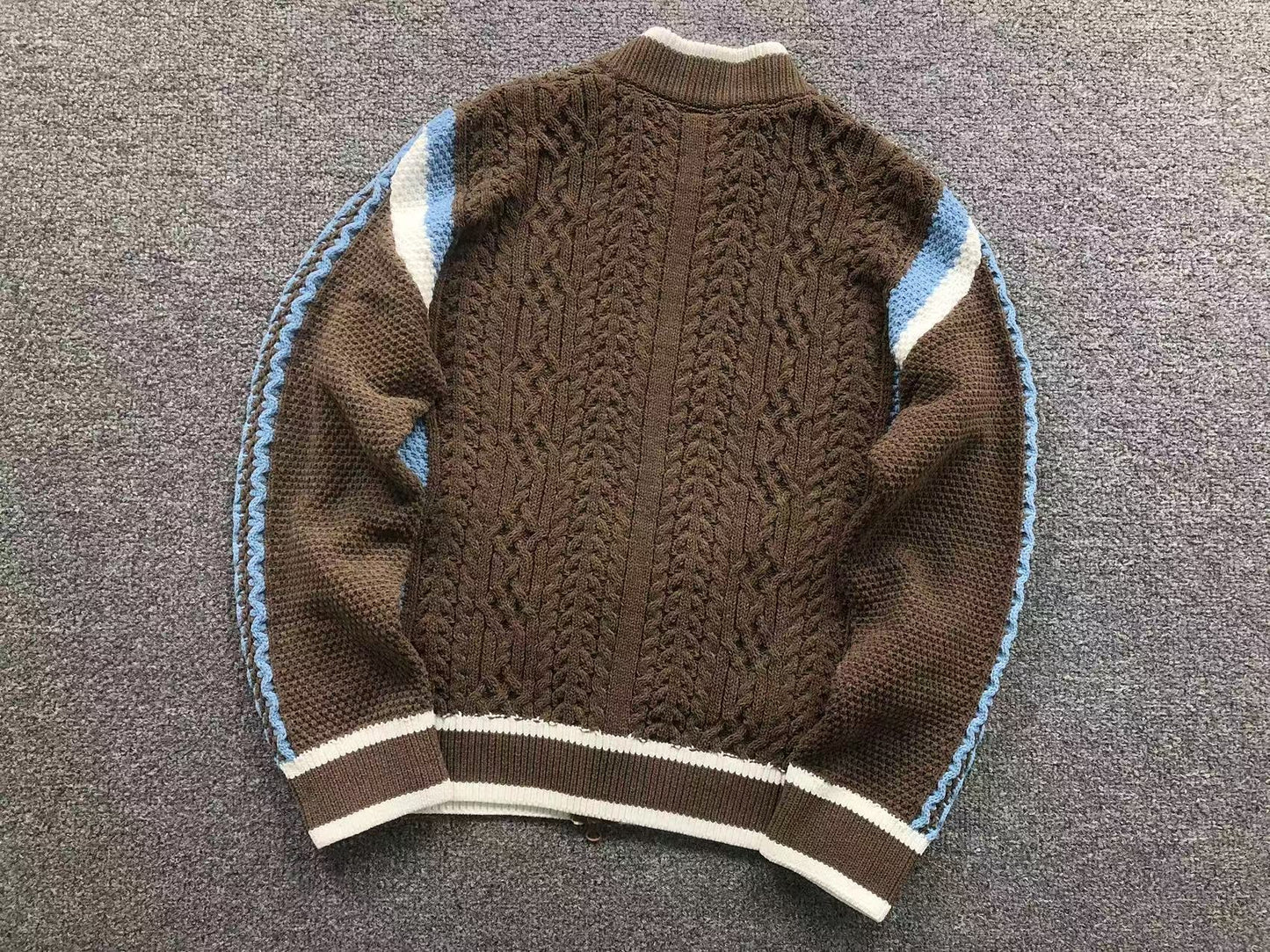 Jaqueta Adidas Cable Knit Zip Sweater