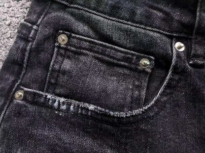 Calça AMIRI Black Paint Wash Denim