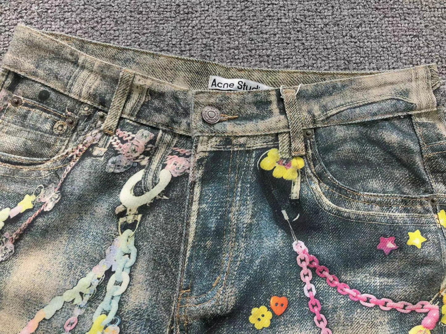 Calça Acne Studios Candy Chain Denim