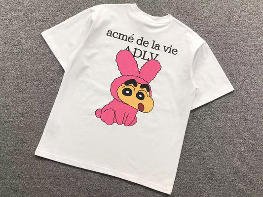 Camiseta ADLV Pink Bunny Cartoon Tee