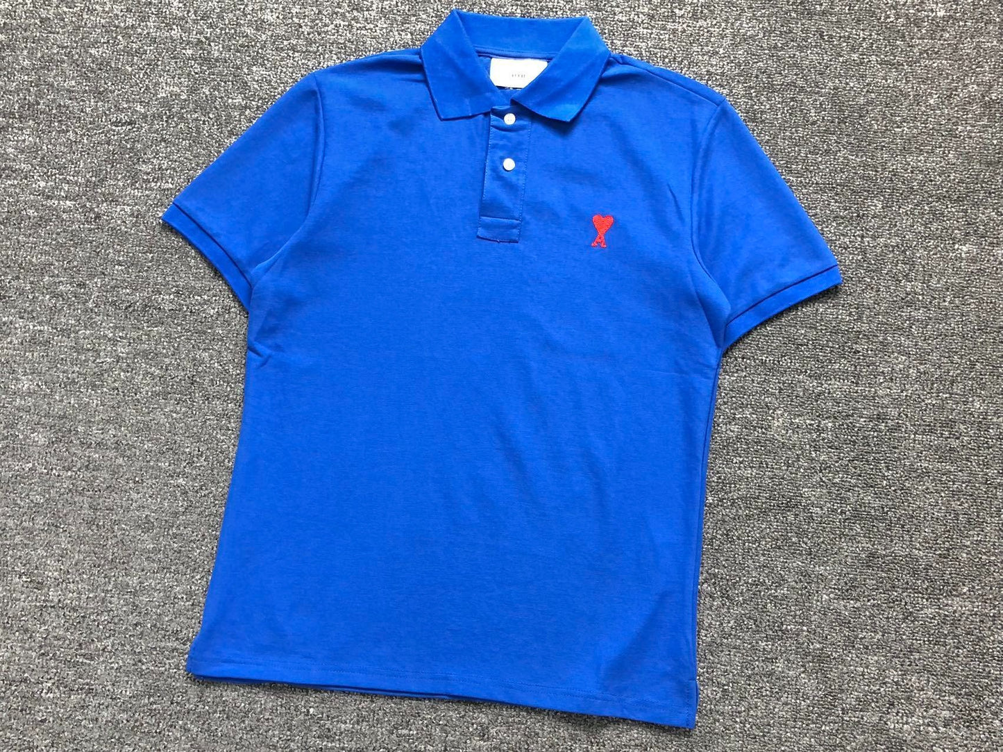 Camisa Polo AMI Paris Mini Heart Logo Classic