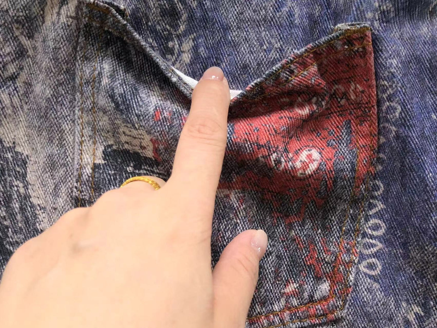Calça Acne Studios Retro Paisley Denim