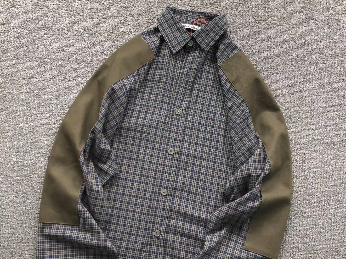 Camisa Acne Studios Plaid Panel Design