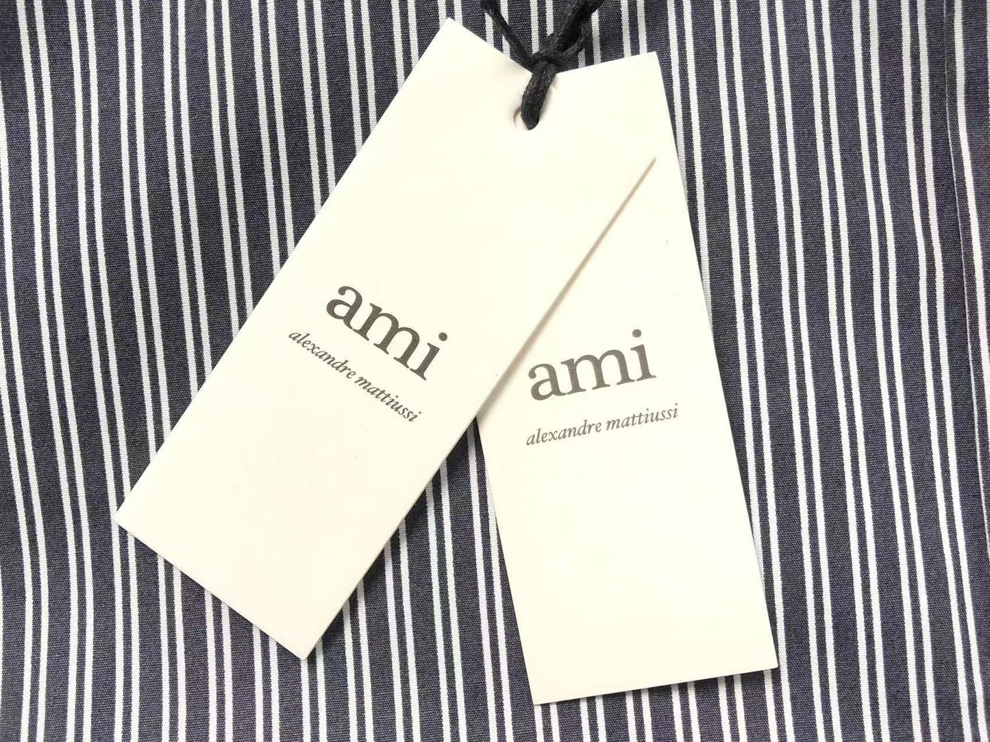 Camisa AMI Paris Striped Short Sleeve