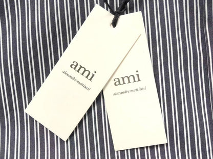 Camisa AMI Paris Striped Short Sleeve