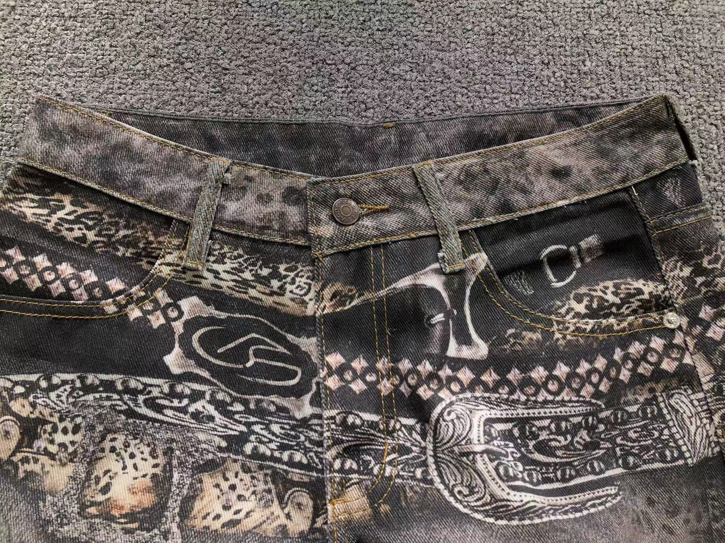 Calça Acne Studios Paisley Archive Denim