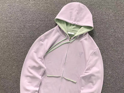 Moletom AMI Paris Ami de Cœur Contrast Zip Hoodie