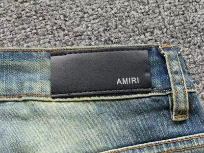 Bermuda Jeans AMIRI Vintage Patch Distressed