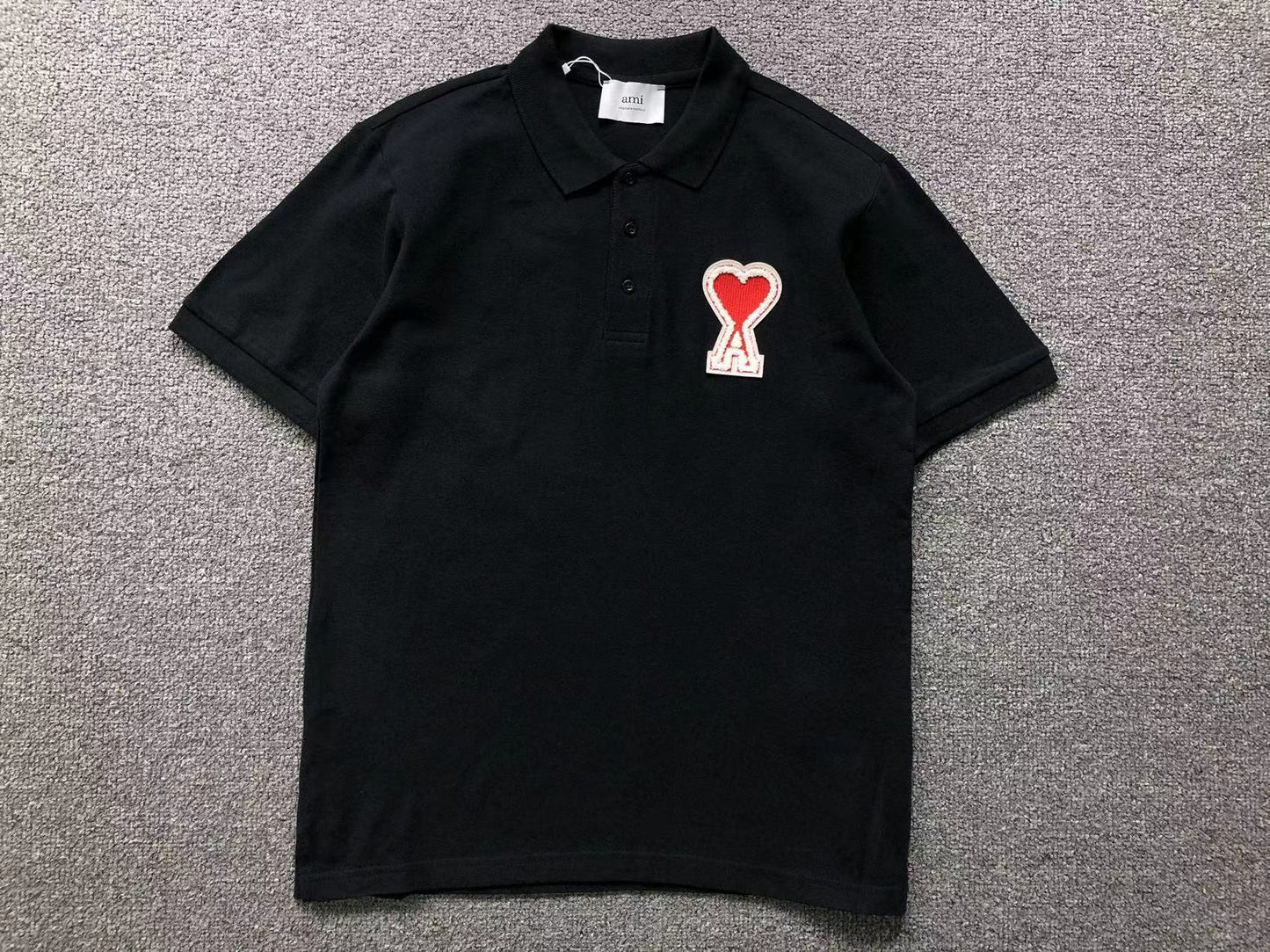 Camisa Polo AMI Paris Big Logo Patch