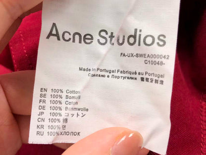 Camiseta Acne Studios Stockholm 1996 Washed Red