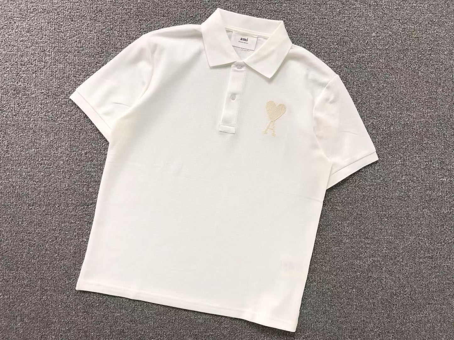 Camisa Polo AMI Paris Big Heart Logo Classic