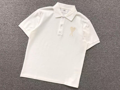 Camisa Polo AMI Paris Big Heart Logo Classic