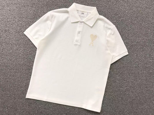 Camisa Polo AMI Paris Big Heart Logo Classic