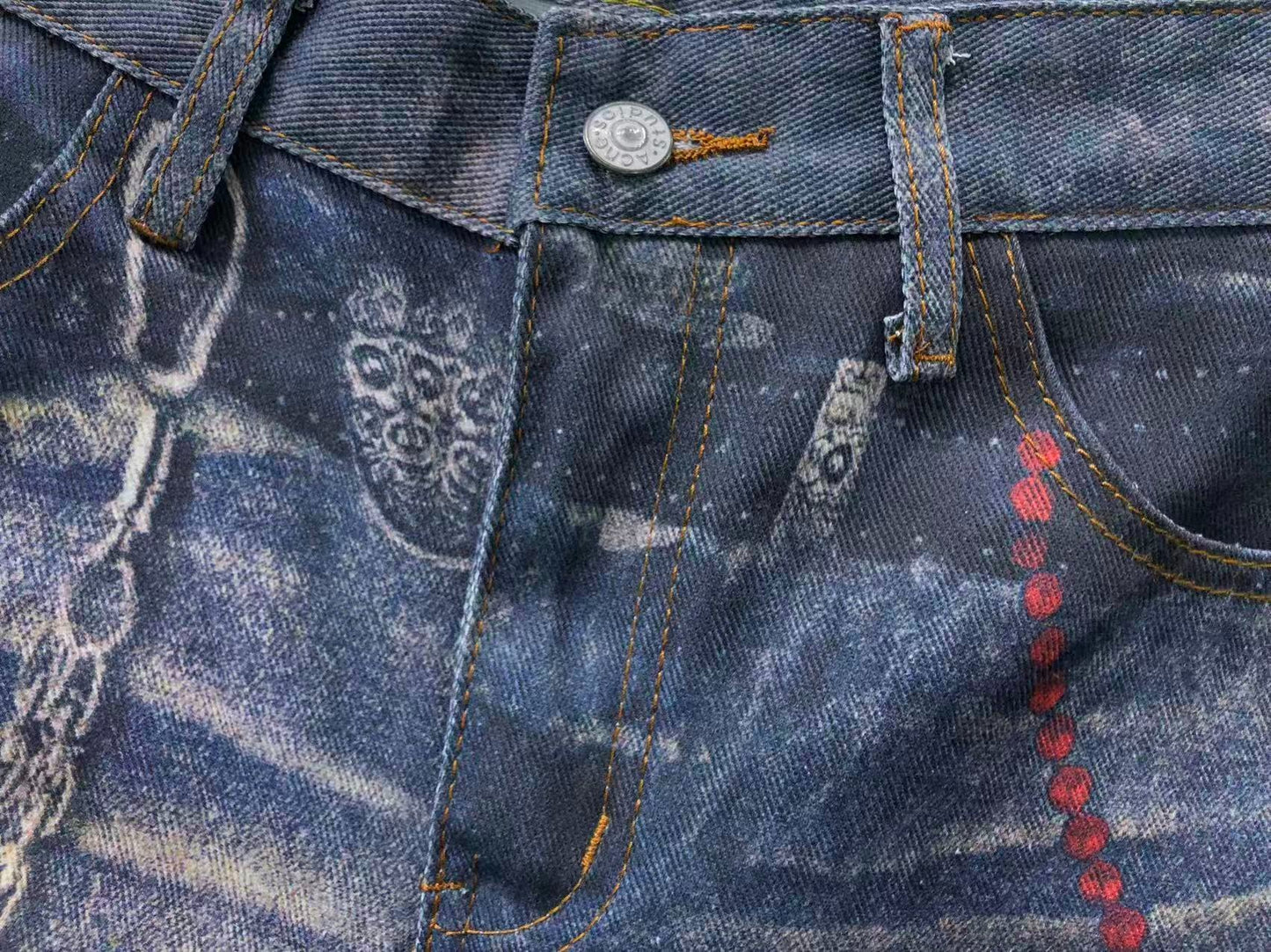Calça Acne Studios Chaos Chain Denim