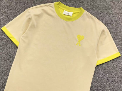 Camiseta AMI Paris Contrast Heart Ringer