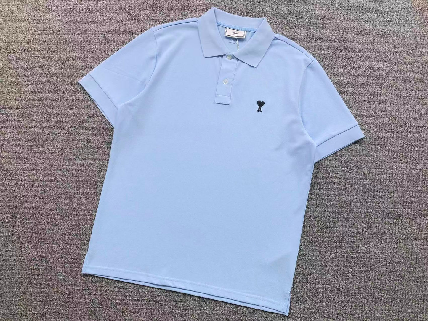 Camisa Polo AMI Paris Heart Logo Classi