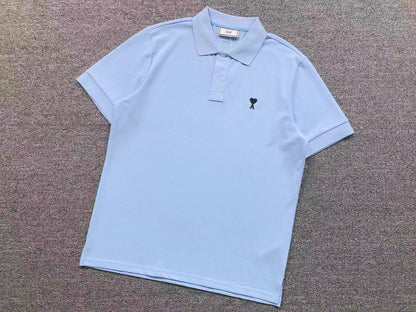 Camisa Polo AMI Paris Heart Logo Classi