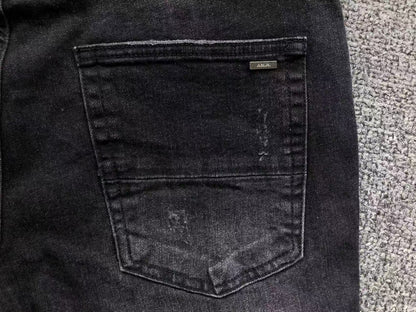 Calça AMIRI Star Logo Black Denim