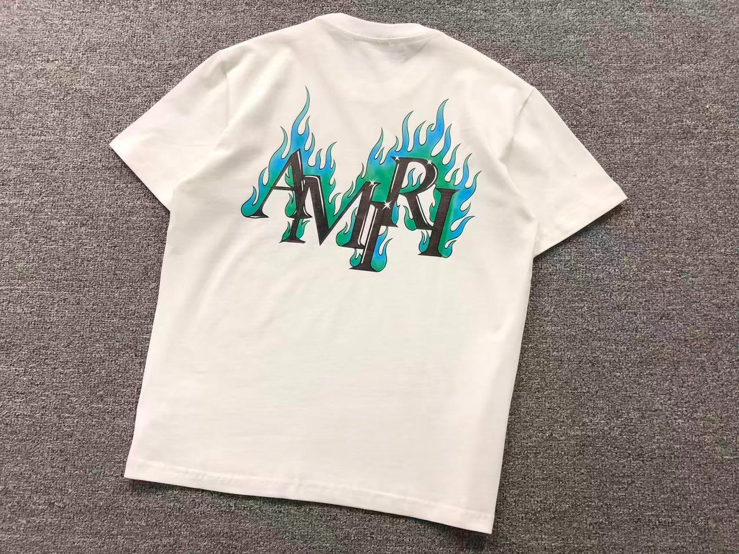 Camiseta AMIRI Blue Flames Logo