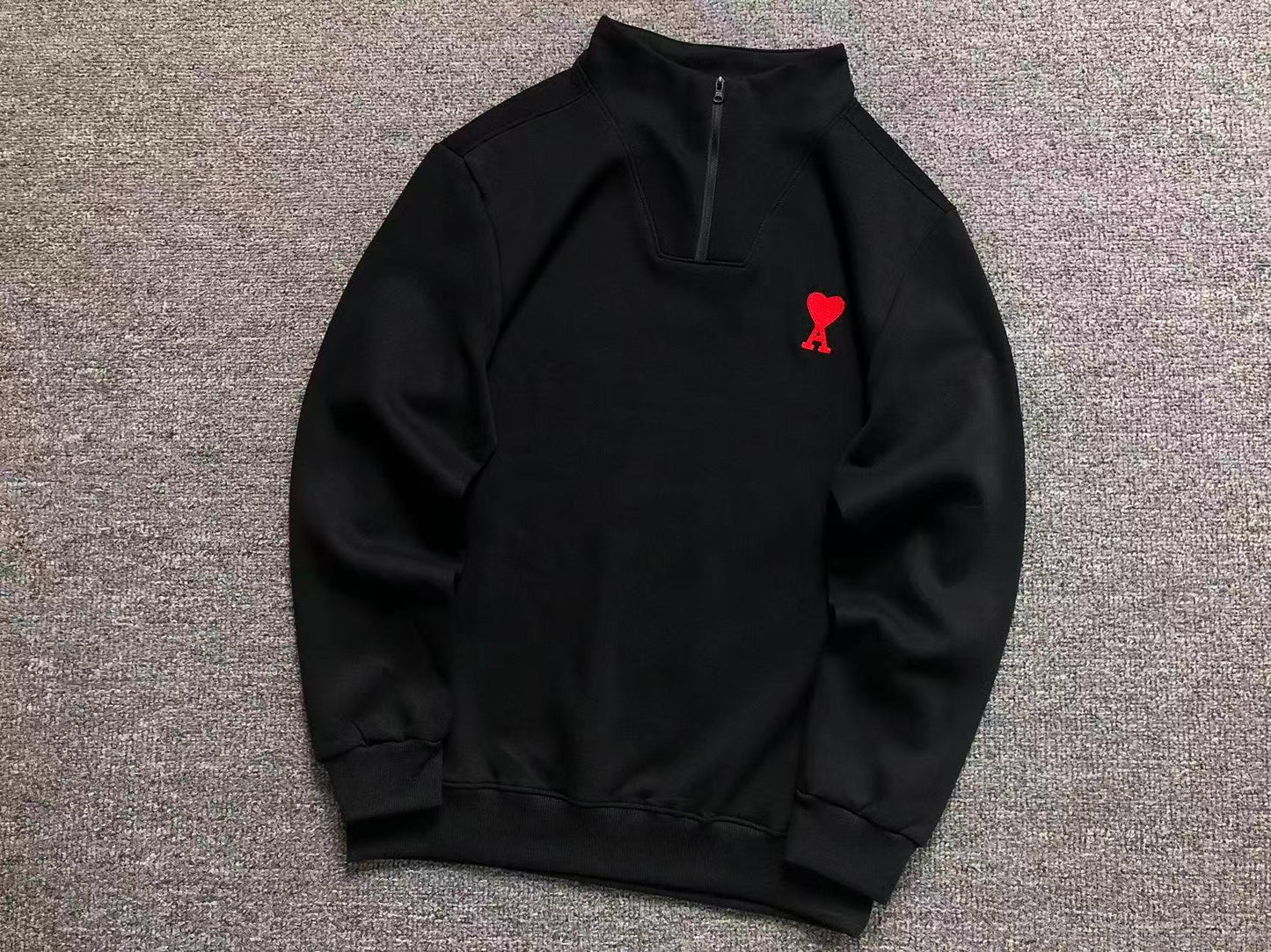 Moletom AMI Paris Ami de Cœur Half Zip