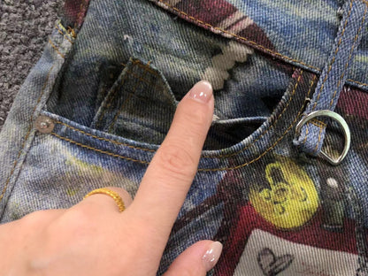 Calça Acne Studios Y2K Printed Denim