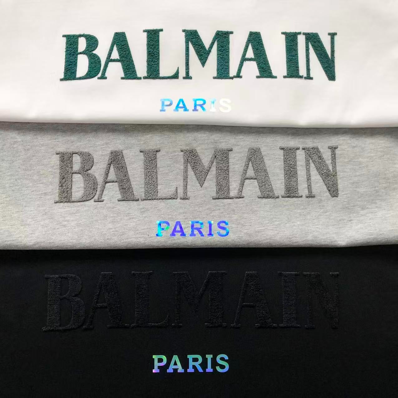 Camiseta Balmain Logo Paris Bordado