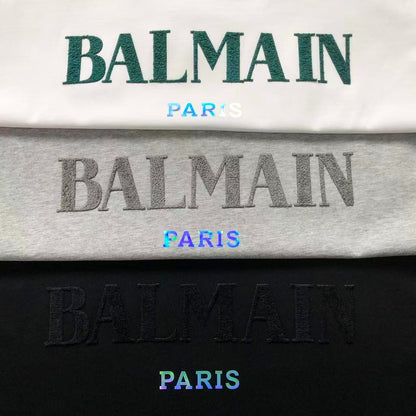 Camiseta Balmain Logo Paris Bordado