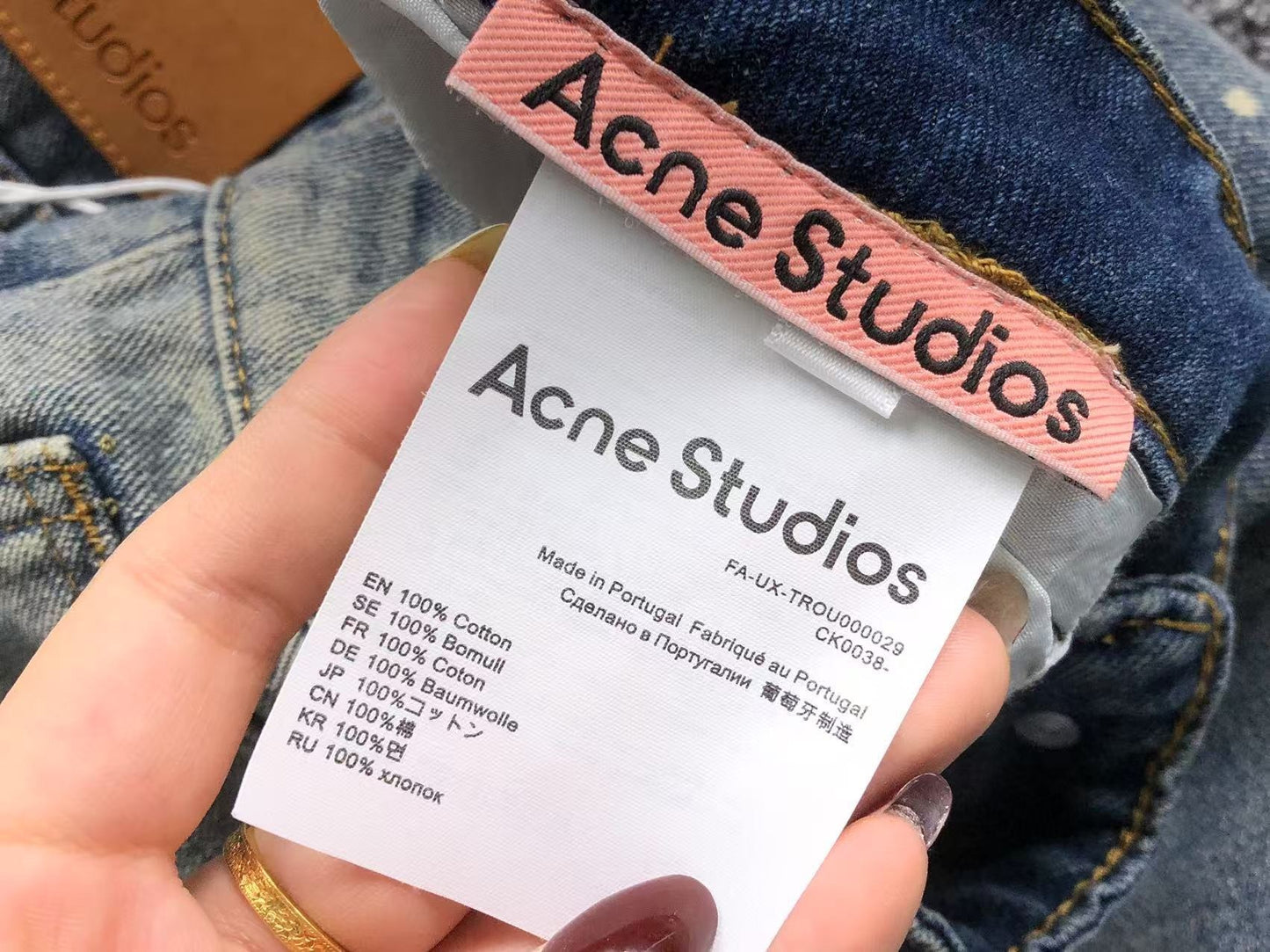 Calça Acne Studios Paintstorm Wide Jeans