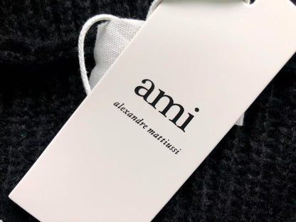 Suéter AMI Paris Knit Half-Zip Coração Minimal