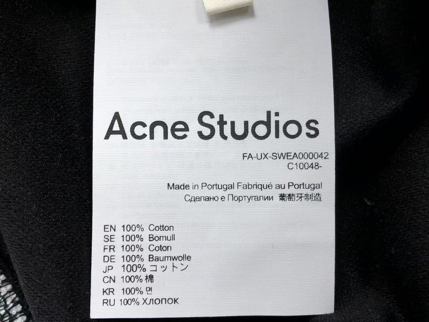 Camiseta manga longa Acne Studios Distressed Circle Logo