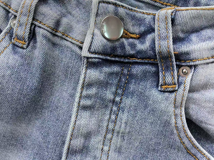 Calça AMIRI Ice Destroyed Paint Denim