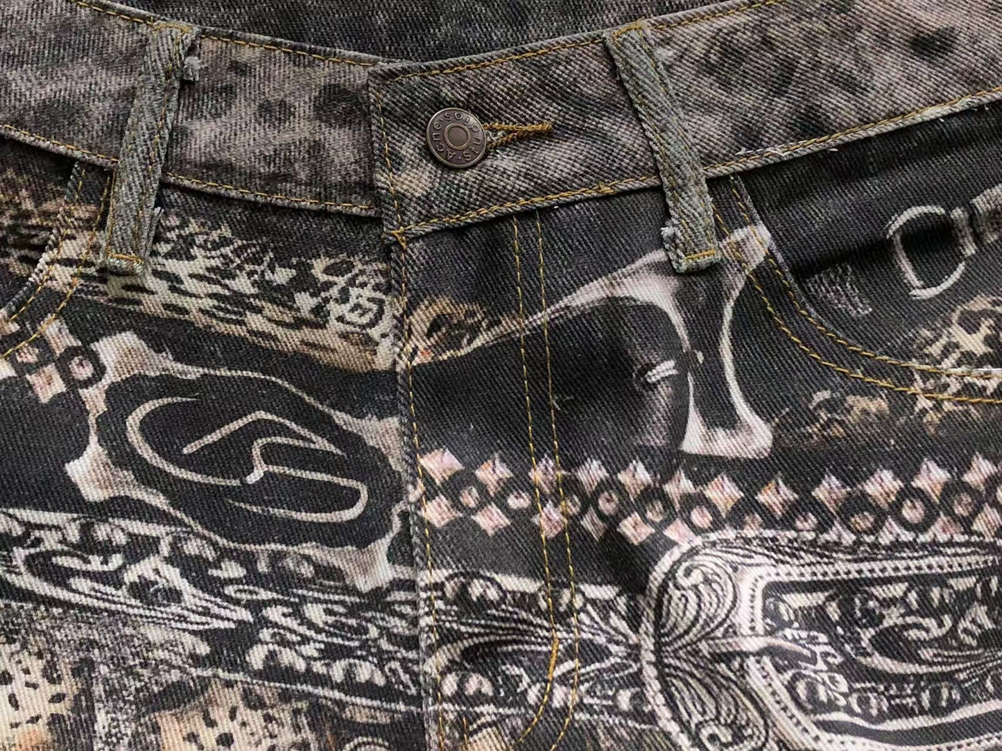 Calça Acne Studios Paisley Archive Denim