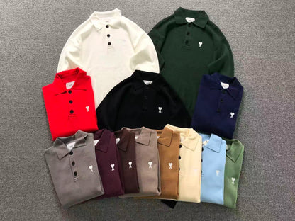 Suéter Polo AMI Paris Coração Minimal