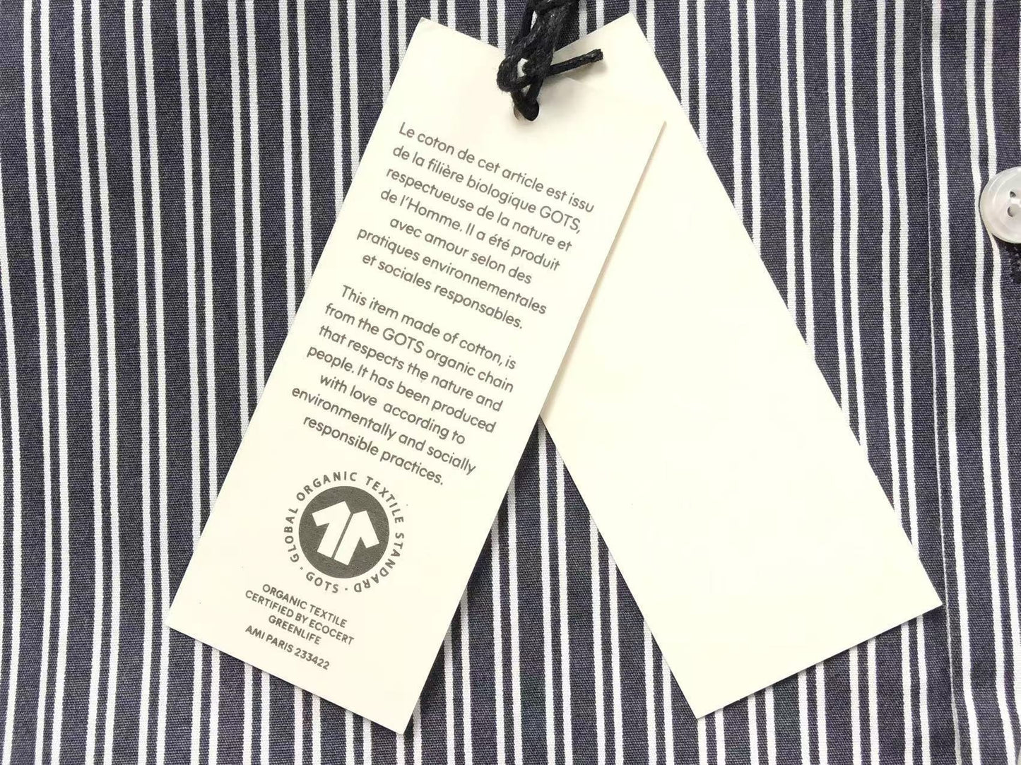 Camisa AMI Paris Striped Short Sleeve