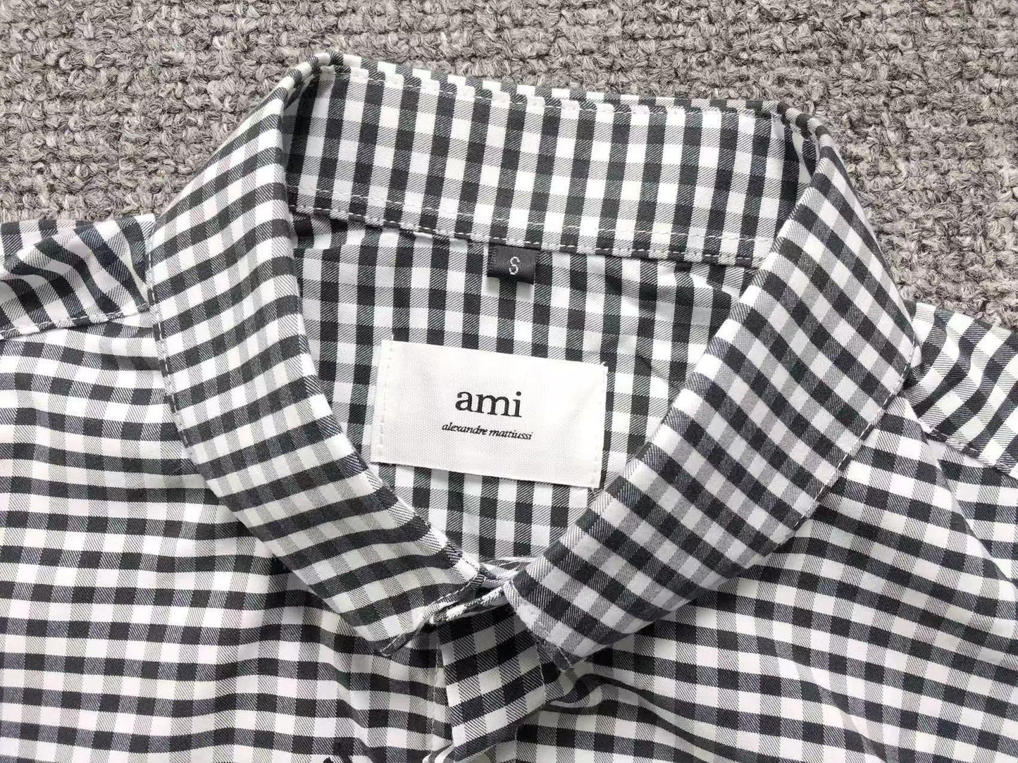 Camisa AMI Paris Gingham Mini Heart