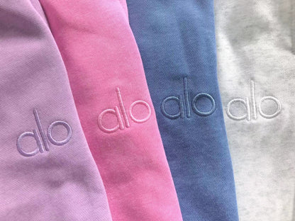 Calça elástica ALO moletom reta feminina