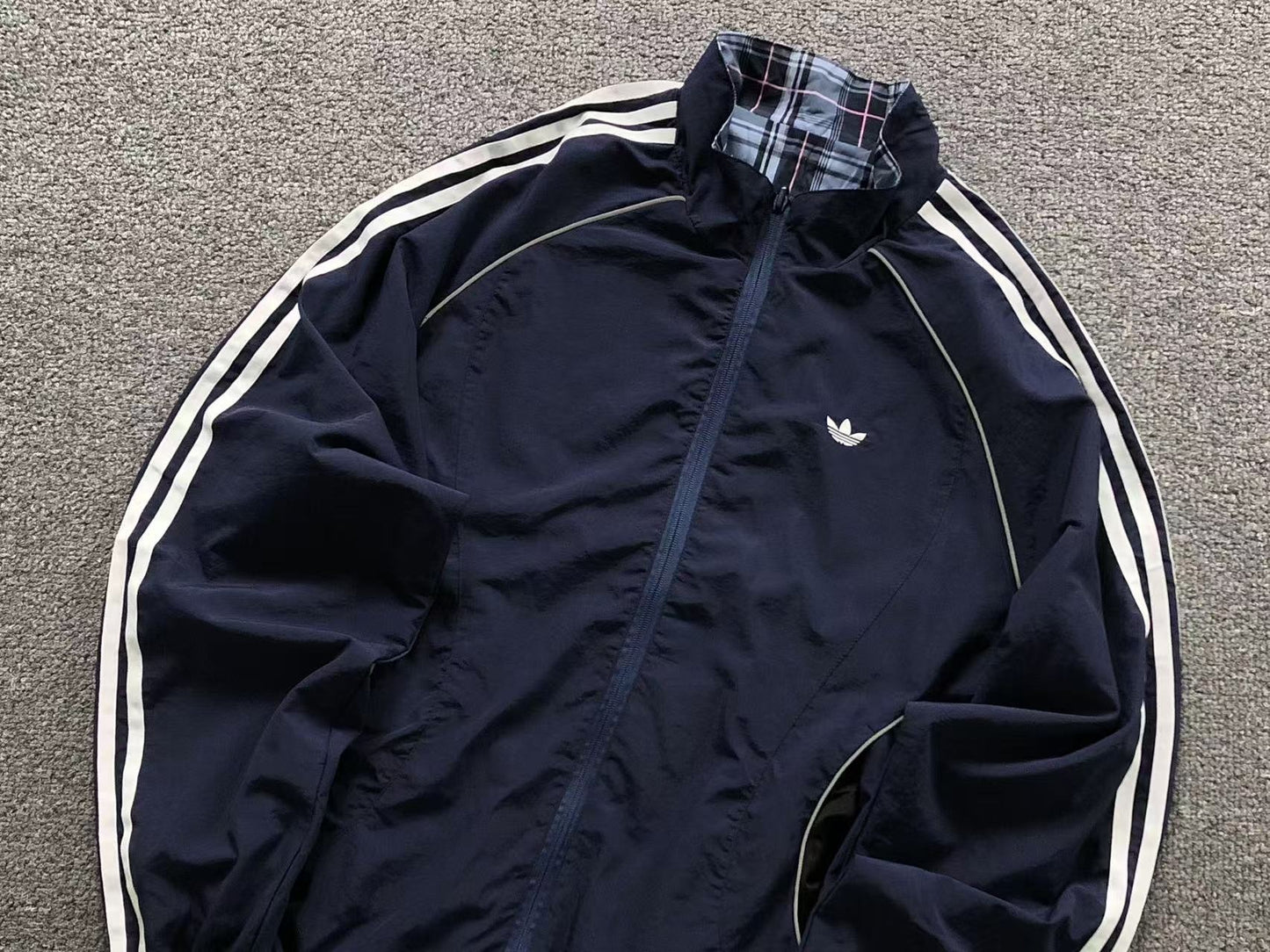 Jaqueta Adidas Reversible Plaid Track Jacket