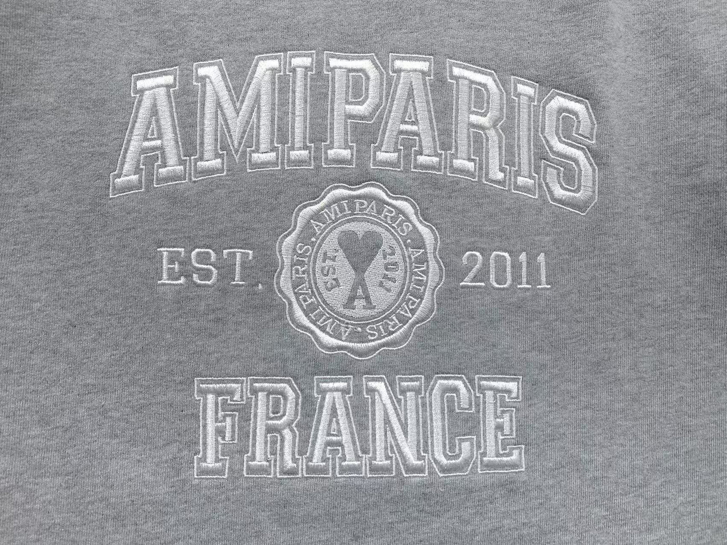 Moletom AMI Paris Logo Collegiate Crewneck
